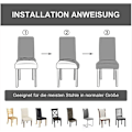 Miniatyrbild 3 av 5: (Grå) 6-pack Stretch Stolsöverdrag, Matrumsstolsskydd C