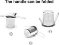 Miniatyrbillede 4 af 5: 1 stk Rustfrit Stål Finhullet Te-filter med Foldbar Design,