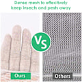 Miniatyrbilde 6 av 7: 4 stk. 45 cm Mesh Matbeskyttere Mesh Gjenbrukbare Sammenleggbare Hvite Paraplytelt Krypterte Skjermnettbeskyttere