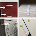 Miniatyrbild 4 av 5: Förpackningar Barnsäkerhetsskåp Spärr Stick On för Kök Självhäftande Baby Proofi