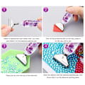 Miniatyrbild 3 av 5: Diamantmålning Pen Set (Lila) Luminous Metal Heads Point Drill Pen Diamantbroderi Verktyg Tillbehör