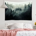 Miniatyrbild 3 av 4: Non-woven väggmålningstapet Skog dimma Modern fleece vardagsrum Be