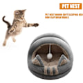 Miniatyrbild 4 av 5: Katthus Design Kattohr Katthus med katt-hål pompom sammet
