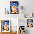 Miniatyrbild 4 av 5: Diamantmålning Kit för Vuxna 5D Diamant Rävar Konst Kit för Vuxna