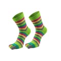 4 par Full Finger Toe Socks Bomullssockor Toe Separated Socks Rainbow Stripe Socks för Kvinnor