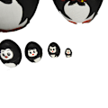 Miniatyrbild 5 av 5: 10 st Söta Pingvinägg Nesting Dolls Handgjorda Träddockor för Barn