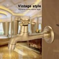 Miniatyrbillede 4 af 5: Vintage Solid Messing Havefaucet Vægmounted Tråd til Swimmingpool