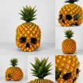 Miniatyrbild 2 av 3: Skalle-Ananas Huvud Resin Hantverk Halloween Dekoration Atmosfär