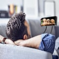 Miniatyrbillede 2 af 4: Hals Telefonholder, Universal Lazy Mobiltelefonholder Foldbar Holder Stand til Smartphone, Fleksibel Lazy Holder