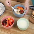 Miniatyrbilde 3 av 4: (13.5x6.7cm) Frokostblandingsskålsett 4-Deler, Lettvekt, Mikrobølgeovn- og Oppvaskmaskinsikker, Miljøvennlige Skåler for Ris, Salat, Pasta, Nudler