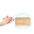 Miniatyrbild 3 av 5: Väckarklocka digital klocka digital väckarklocka trä led väckarklocka