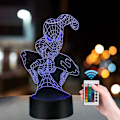 Miniatyrbild 1 av 5: 3D-illusionlampa, 16 färger Spiderman nattlampa för pojkar barn vuxna färgförändrande sovljus