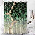 Modern Geometrisk Vattentät Duschdraperi för Badrum