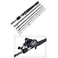 Miniatyrbillede 4 af 4: 6 Sektioner 2,1 Meter Carbon Spinning Casting Fiskestang Lokke Fiskestang Håndstang Fiskeudstyr