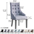 Miniatyrbild 5 av 5: 1-delars Set, Mjuk Stretchbar Marinblå Wingback Stolsöverdrag - Återanvändbar