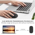 Miniatyrbillede 5 af 5: Genopladelig, lydløs trådløs mus, bærbar USB, slank, selvlysende sort mus til bærbar computer, Mac, PC