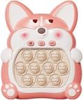 (Corgi Rosa) Light Up Pop Fidget Sensoriska Leksaker Handheld Spel, Push Bubble Pop Pusselspel Ma