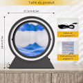 Miniatyrbild 3 av 5: Rörlig Sandsandram (Blå & Svart), Dekorativ 3D Sandtimer med