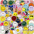 Miniatyrbillede 1 af 5: Klistermærker 100 Søde Smiley Klistermærker Positive Glade Symboler Vandtætte Vinyl Klistermærker Mærkater Smukke Smil Sti