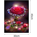 Miniatyrbild 2 av 5: (Blommor Röda, 30X40CM) 5D diamantmålning kit, DIY färg pa