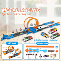 Miniatyrbild 5 av 5: Barnmonterad rälsats Racing Track Catapult Racing Car Toy för pojkar Barnpresenter Ny modell 40 st eller