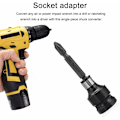 Miniatyrbild 5 av 5: 2-pack Socket Adaptrar 1/2 Kvadrat till 1/4 Hex Hex Ratsch-hylsa