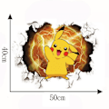 Miniatyrbild 4 av 4: Pikachu väggdekaler för barnrum, självhäftande dekaler