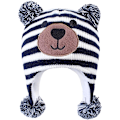Miniatyrbillede 1 af 4: (Størrelse M) Småbørn Børn Baby Vinterhue, Øreklapper Strikket Varm Hue, Fleeceforet Beanie Hue til Drenge og Piger