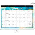 Miniatyrbild 4 av 4: (Blå) Tjock Papperskalender 18 Månader Vägghängande 2024.1-2025.6