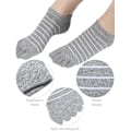Miniatyrbild 3 av 4: 3 par randiga tåstrumpor femfingersockar lågt skurna färgglada strumpor för kvinnor flicktillbehör
