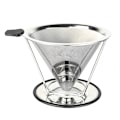 Miniatyrbillede 1 af 5: Kaffekeglefilterholder, Bærbar Dobbeltlagsnet, Passer til de fleste kopper og krus, Smagfuld kop kaffe