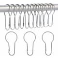 40-pack duschdraperiringar med hängande krokar för sortering och organisering