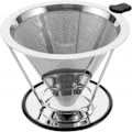 Miniatyrbillede 3 af 5: Kaffekeglefilterholder, Bærbar Dobbeltlagsnet, Passer til de fleste kopper og krus, Smagfuld kop kaffe
