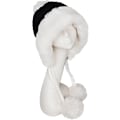Miniatyrbillede 6 af 7: (Sort) Peruviansk Vinter Pom Pom Hue med Ørevarmer Sherpa Fleece Foring Sne Varm Skull Hat Jul til Kvinder