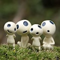 Miniatyrbild 4 av 5: 4-pack Prinsessan Mononoke Trädälvor Mikrolandskapsodling D