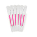 Miniatyrbild 3 av 4: (vit rosa) 6-delad plast anknäbbs hårklämma för håruppsättning - Professionell halkfri silikontejpklämma salong DIY-tillbehör