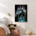 Miniatyrbild 2 av 5: (30x40cm - Glow-in-the-dark Blommor C) 5D Diamantmålning Kit Ros