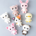 Miniatyrbild 5 av 5: Plushdjursbildekoration Flicka Plyschdocka Söt Vit Katt Plast