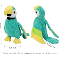 Pikkukuva 2 / 5: Sööt Macaw-papukaija Pehmolelu, Vihreä Lintupehmolelu, S