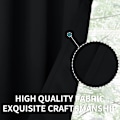 Pikkukuva 6 / 7: (107 cm leveä * 160 cm korkea) 2 kpl Makuuhuoneen mustat pimennysverhot, pimentävät huoneen