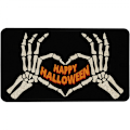 Miniatyrbillede 1 af 4: Halloween Sort Hånd Knogle Dørmåtte Skridsikker Gummibagside (60*90cm), Halloween Hjemmeindretning Dørmåtte