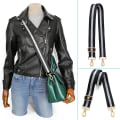 Miniatyrbillede 4 af 6: Taske Rem til Crossbody Justerbar Bred black and white