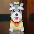 Miniatyrbild 3 av 9: Schnauzer Byggklossar, Hund Mikro Byggklossar, Söta Djurserie Mikro Mini Byggklossar Kit, Mini Tegel Byggset Hund för Pojkar & Flickor