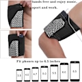 Miniatyrbilde 4 av 5: Universell sportsarmbånd for alle mobiltelefoner. Telefonarmbånd for løping, trening og treningsstudio Passer til telefoner opptil 7\" Hvit L White L