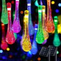 Miniatyrbild 1 av 9: 2-pack Sol-drivna Utomhus String Lights, Total 40FT 100 LED Tårförmiga Vattendroppslampor, Sol-drivna Julbelysning Utomhus Vattentät för Trädgård Patio Yard Water Drop