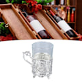 Miniatyrbilde 1 av 6: Ølkopp i legering og glass, Matal ølbeger, samleobjekt, dekorativ whiskykopp, drikkekopp til farsdag, jul og bursdag Sliver