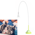 Miniatyrbild 1 av 7: Katt Teaser Elastisk Ståltrådstav Interaktiv Fjäder Teaser Pole Katt Leksak för Uttråkade Innekatter Jaga och Träna Yellow