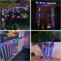 Miniatyrbild 4 av 9: 2-pack Sol-drivna Utomhus String Lights, Total 40FT 100 LED Tårförmiga Vattendroppslampor, Sol-drivna Julbelysning Utomhus Vattentät för Trädgård Patio Yard Water Drop
