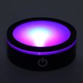 Miniatyrbillede 5 af 6: LED-base Krystal Sort Flad Berøring Multi-Mode Farverig Hvid Lys 3D Indre Udskæring Laser Base