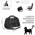 Miniatyrbillede 2 af 7: Rejsetaske til kæledyr, godkendt af flyselskaber, bærepose til kæledyr, transportabel taske til små hunde, katte og hvalpe, små dyr (Medium, Sort) Black Medium